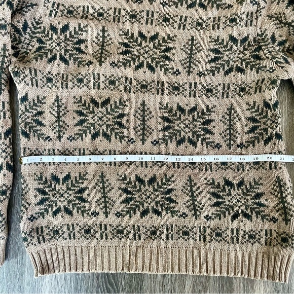 Vtg Eddie Bauer Wool Blend Chunky Fair Isle Knit Sweater Made Japan Men Large - Picture 4 of 5